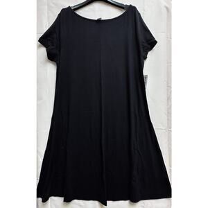 Old Navy Mini Black Swing Dress Medium Black NWT Soft Stretch